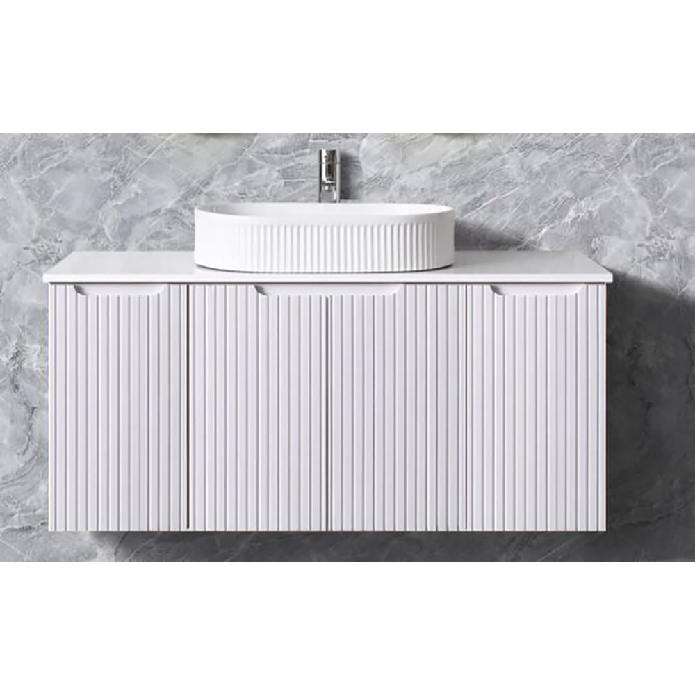 Azura Vanities WH56-1200WM Duplex Collection (Wall Hung) 1200mm - Matt White Single Bowl