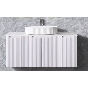 Azura Vanities WH56-1200WM Duplex Collection (Wall Hung) 1200mm - Matt White Single Bowl