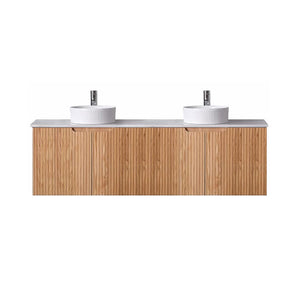 Azura Vanities WH56-1500DA6 Duplex Collection (Wall Hung) 1500mm - Rosewood Double Bowls