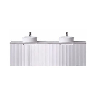 Azura Vanities WH56-1500DWM Duplex Collection (Wall Hung) 1500mm - Matt White Double Bowls