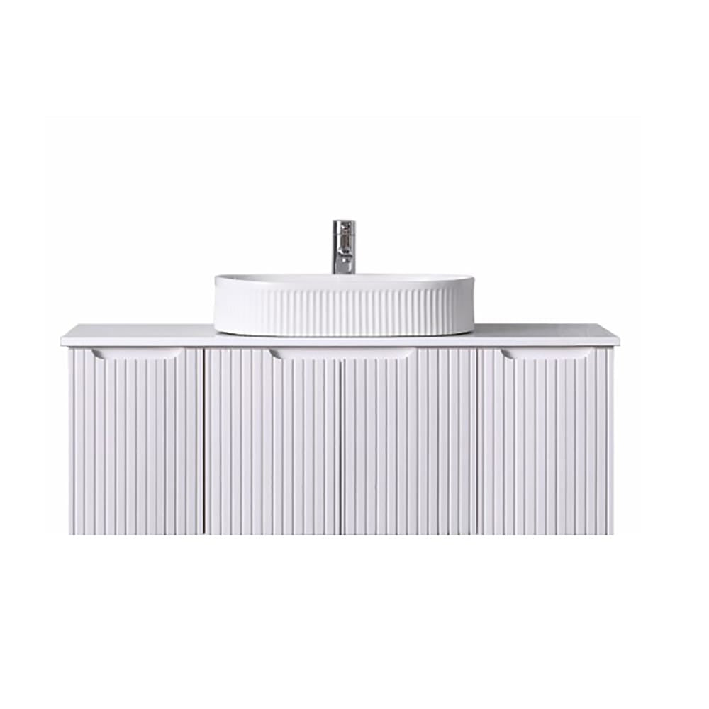 Azura Vanities WH56-1500WM Duplex Collection (Wall Hung) 1500mm - Matt White Single Bowl