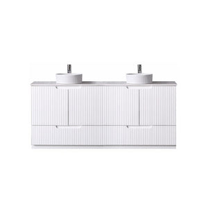 Azura Vanities WH56+SK56-1500DMW Duplex Collection (Floor Standing) 1500mm - Matt White Double Bowls