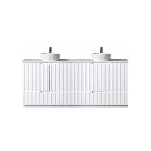 Azura Vanities WH56+SK56-1500DMW Duplex Collection (Floor Standing) 1500mm - Matt White Double Bowls
