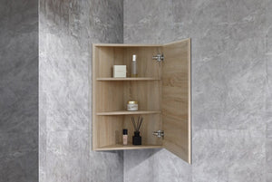 Azura Vanities CSH-6060A8 Burma Collection 400x400x750MM Natural Timber SHAVING CABINET