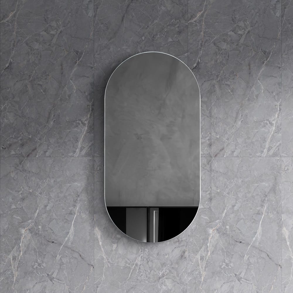 Azura Vanities OSH-4590MW Krystal Collection 450X900x120MM Matt White SHAVING CABINET