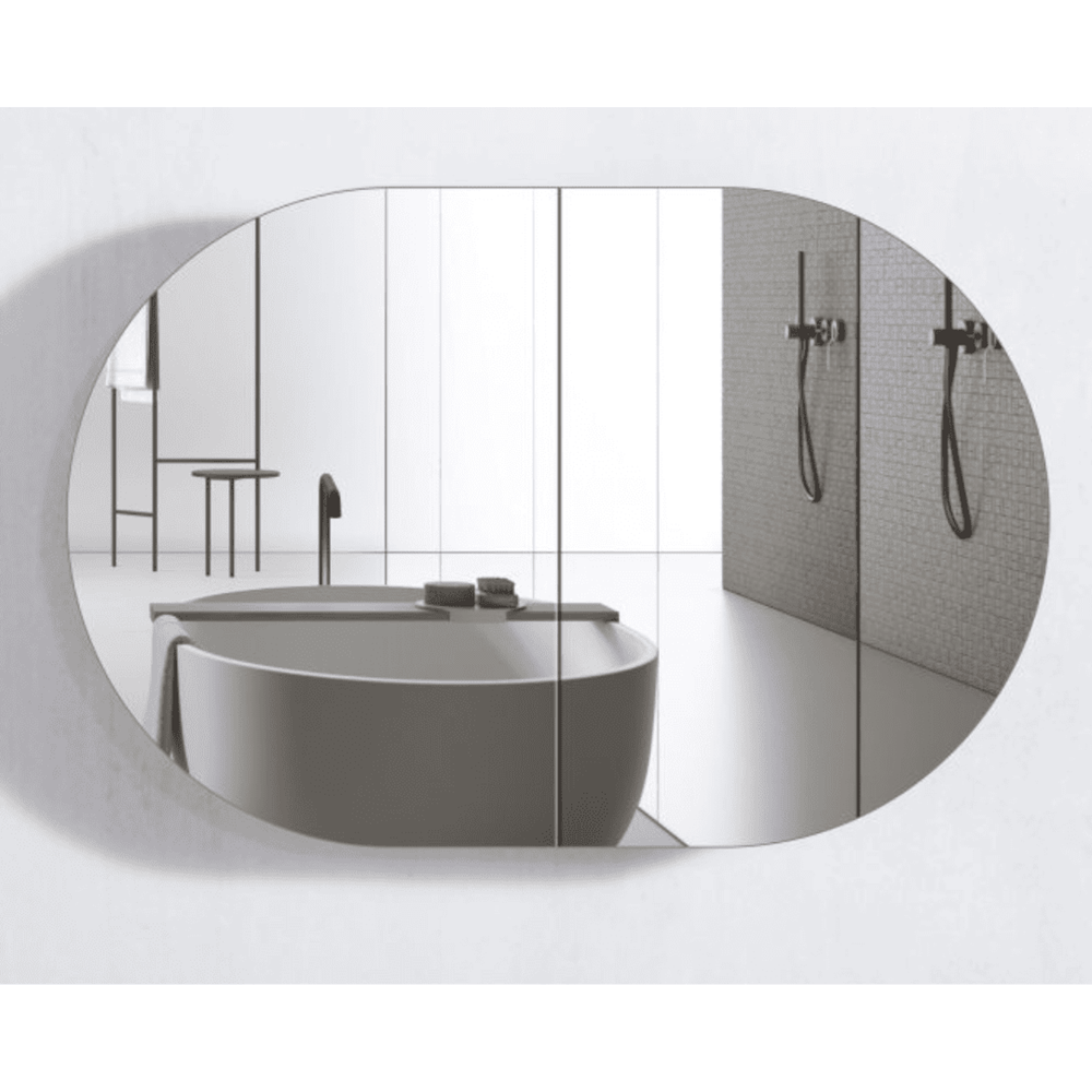 Azura Vanities OSH-9060MW Amber Collection 900X600x120MM Matt White SHAVING CABINET