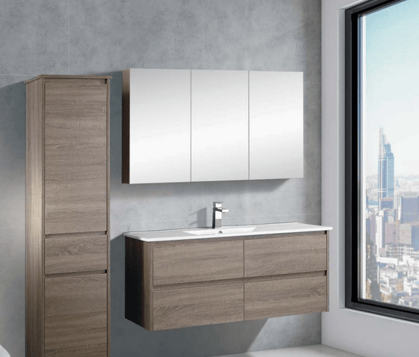 Azura Vanities PSH-12075A1 Brighton Collection Mirror Shaving Cabinet Prime Oak 1200mm