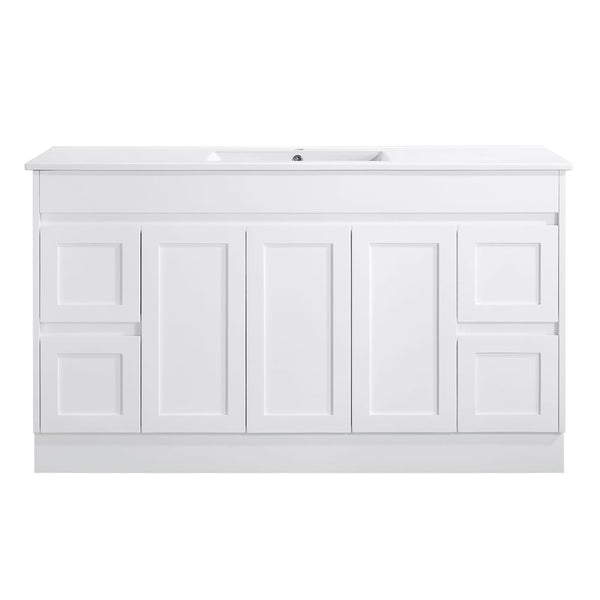 Azura Vanities SK76-1500W Quinn Collection Vanity 1500mm - Gloss White Single Bowl / Double Bowls