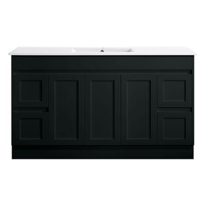Azura Vanities SK76-1500WBM Quinn Collection Vanity 1500mm - Matt Black Single Bowl / Double Bowls