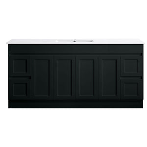 Azura Vanities SK76-1800WBM Quinn Collection Vanity 1800mm - Matt Black Double Bowl