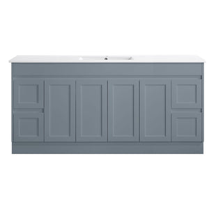 Azura Vanities SK76-1800WGM Quinn Collection Vanity 1800mm - Matt Grey Double Bowl