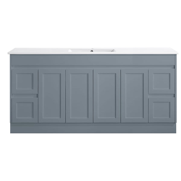 Azura Vanities SK76-1800WGM Quinn Collection Vanity 1800mm - Matt Grey Double Bowl