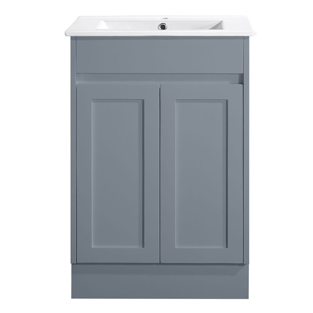 Azura Vanities SK76-600WGM Quinn Collection Vanity 600mm - Matt Grey Single Bowl