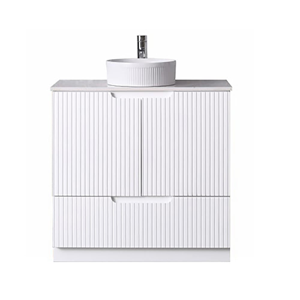 Azura Vanities WH56+SK56-750WM Duplex Collection (Floor Standing) 750mm - Matt White Single Bowl