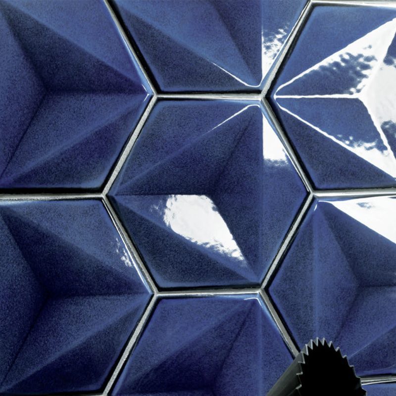 Chroma Blu Hexagon 150x173mm