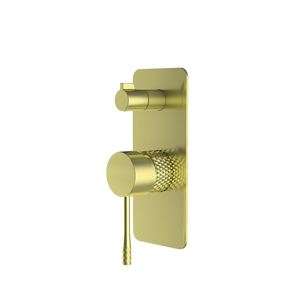 WT 7509BB TIARA Shower Mixer with Diverter in Brushed Brass