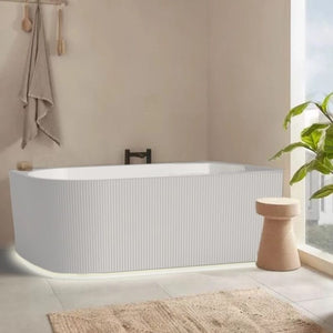 Best Bm Bathtubs BTG1500R Genova Right Corner Bathtub 1500mm (Long) x 750mm (Wide) x 580mm (Height) (Copy)