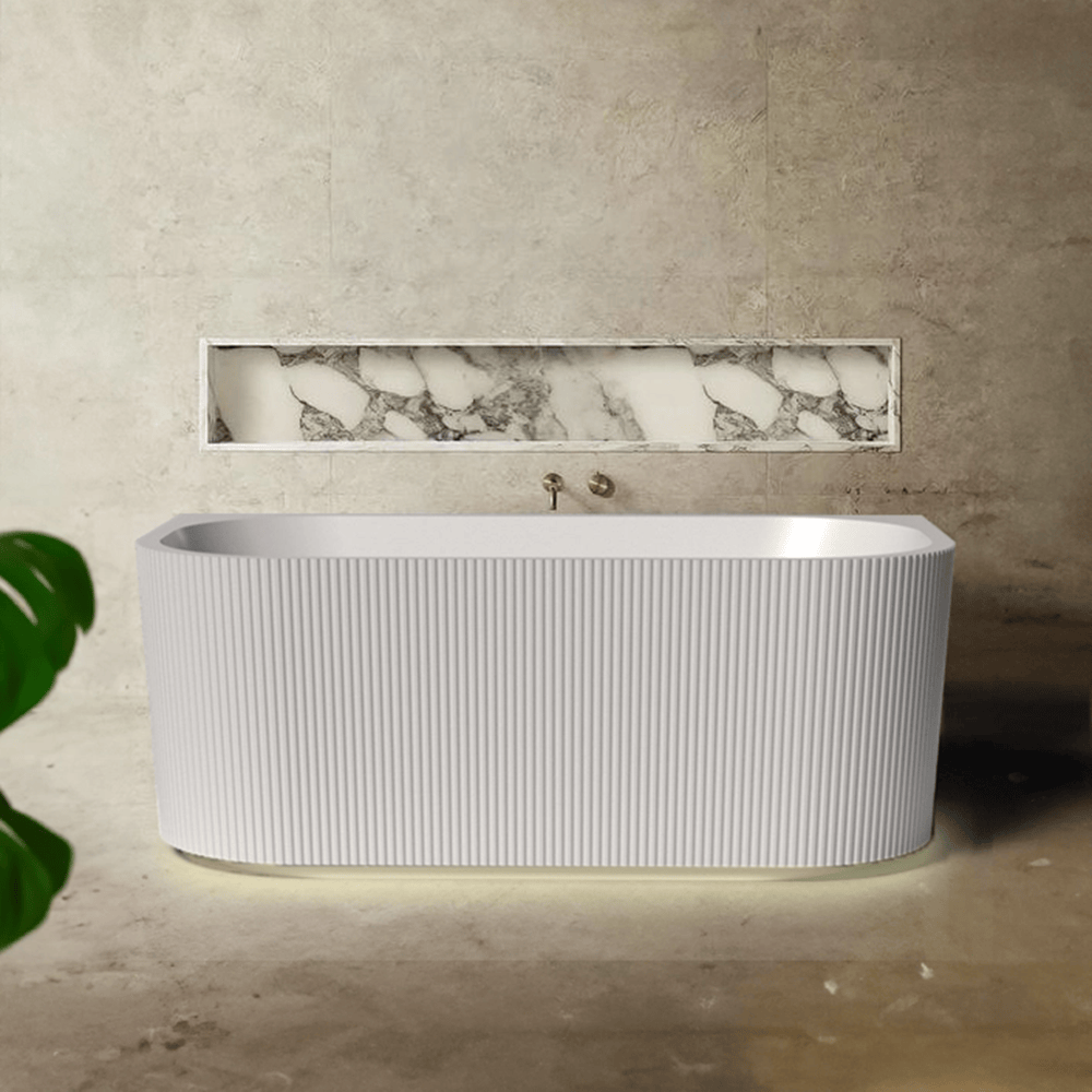 Best Bm Bathtubs BTH1500 Havana Back To Wall Bathtub 1490mm (Long) x 745mm (Wide) x 580mm (Height)
