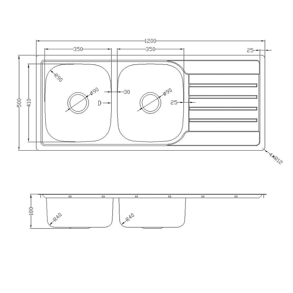 BKS-PA400 — Top Mount Prague Pressing Kitchen Sink