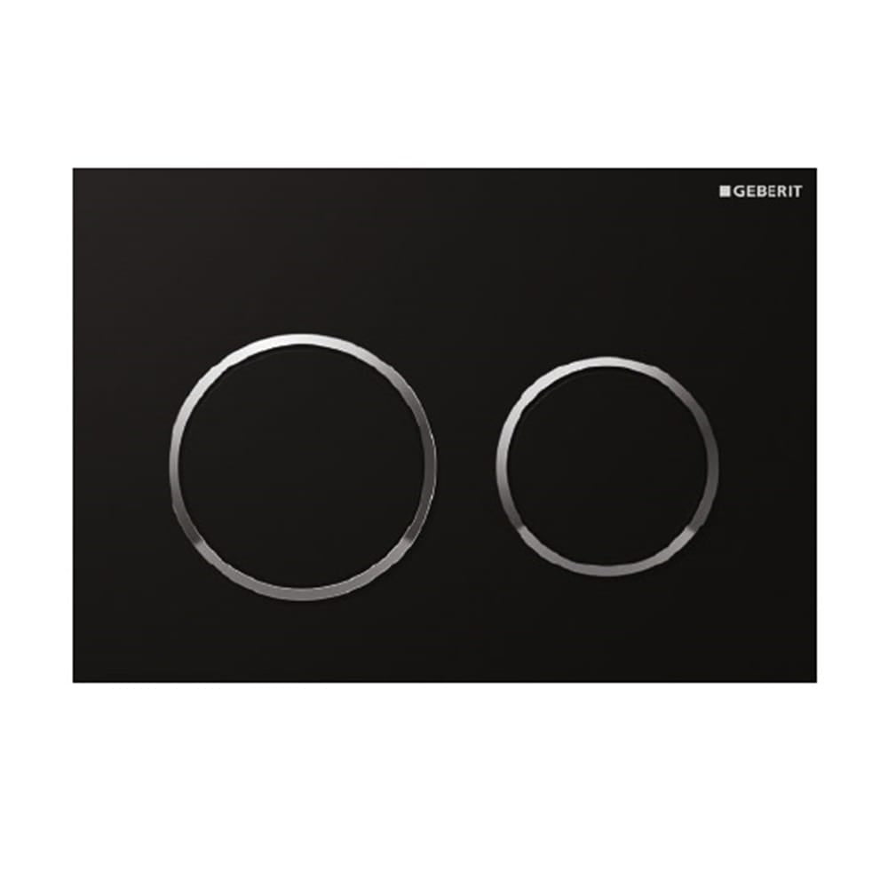 Best Bm Toilets Kappa 21 — Round Dual Flush Button - Black