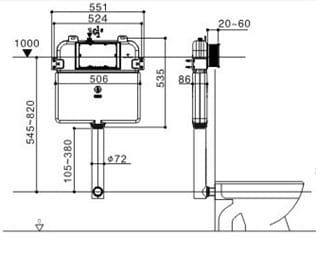 Best Bm Toilets MC-03 — R&T Mechanical Cistern (For Floor Pan)