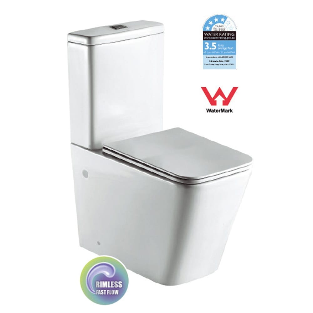 Best Bm Toilets NT-1039GB — FLORENCE Rimless Toilet Suite with GEBERIT fittings