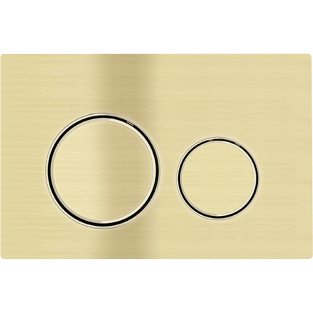 Best Bm Toilets Sigma 20 Brushed Gold — Round Dual Flush Button
