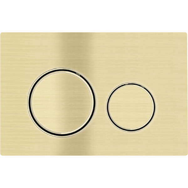 Best Bm Toilets Sigma 20 Brushed Gold — Round Dual Flush Button
