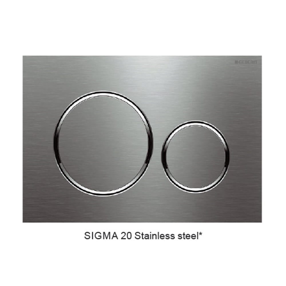 Best Bm Toilets Sigma 20 Stainless Steel — Round Dual Flush Button