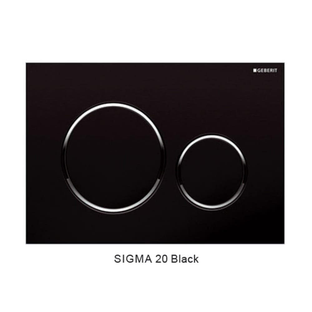 Best Bm Toilets Sigma 20 Stainless Steel — Round Dual Flush Button - Black
