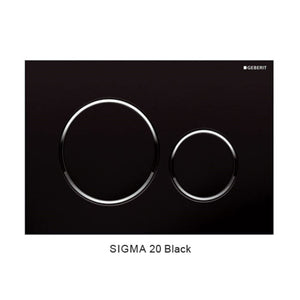 Best Bm Toilets Sigma 20 Stainless Steel — Round Dual Flush Button - Black