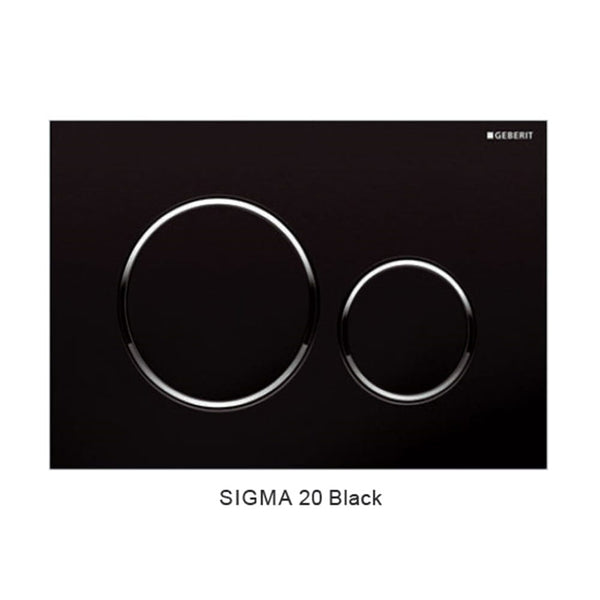 Best Bm Toilets Sigma 20 Stainless Steel — Round Dual Flush Button - Black