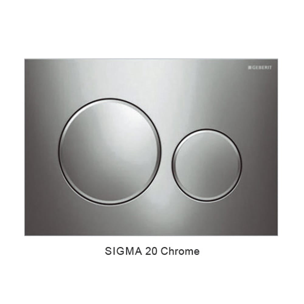 Best Bm Toilets Sigma 20 Stainless Steel — Round Dual Flush Button - Chrome