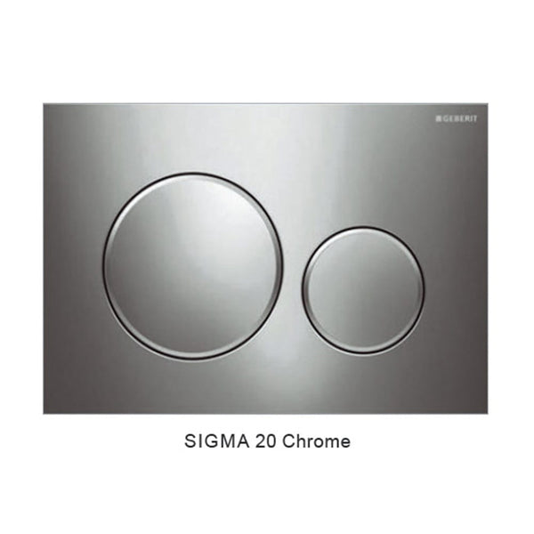 Best Bm Toilets Sigma 20 Stainless Steel — Round Dual Flush Button - Chrome