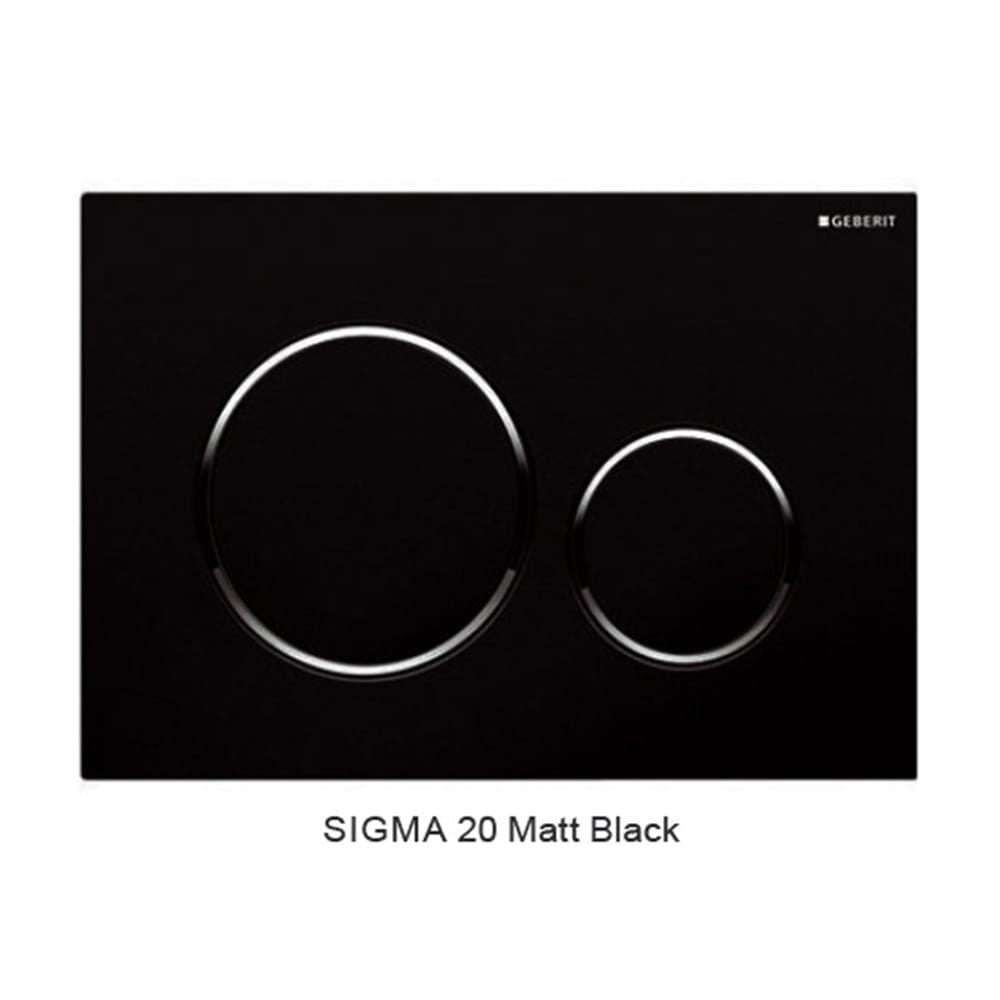Best Bm Toilets Sigma 20 Stainless Steel — Round Dual Flush Button - Matt Black