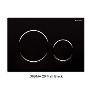 Best Bm Toilets Sigma 20 Stainless Steel — Round Dual Flush Button - Matt Black
