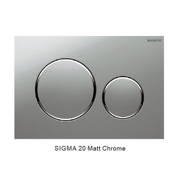 Best Bm Toilets Sigma 20 Stainless Steel — Round Dual Flush Button - Matt Chrome