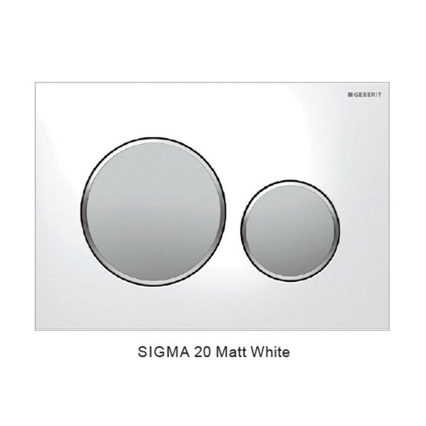 Best Bm Toilets Sigma 20 Stainless Steel — Round Dual Flush Button - Matt White