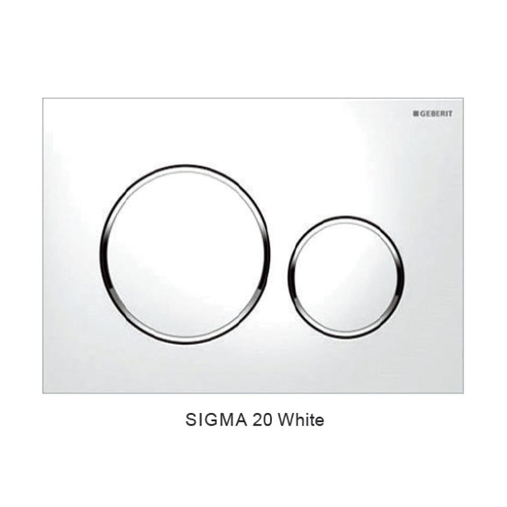 Best Bm Toilets Sigma 20 Stainless Steel — Round Dual Flush Button - White
