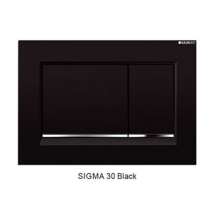Best Bm Toilets Sigma 30 — Square Dual Flush Button - Black