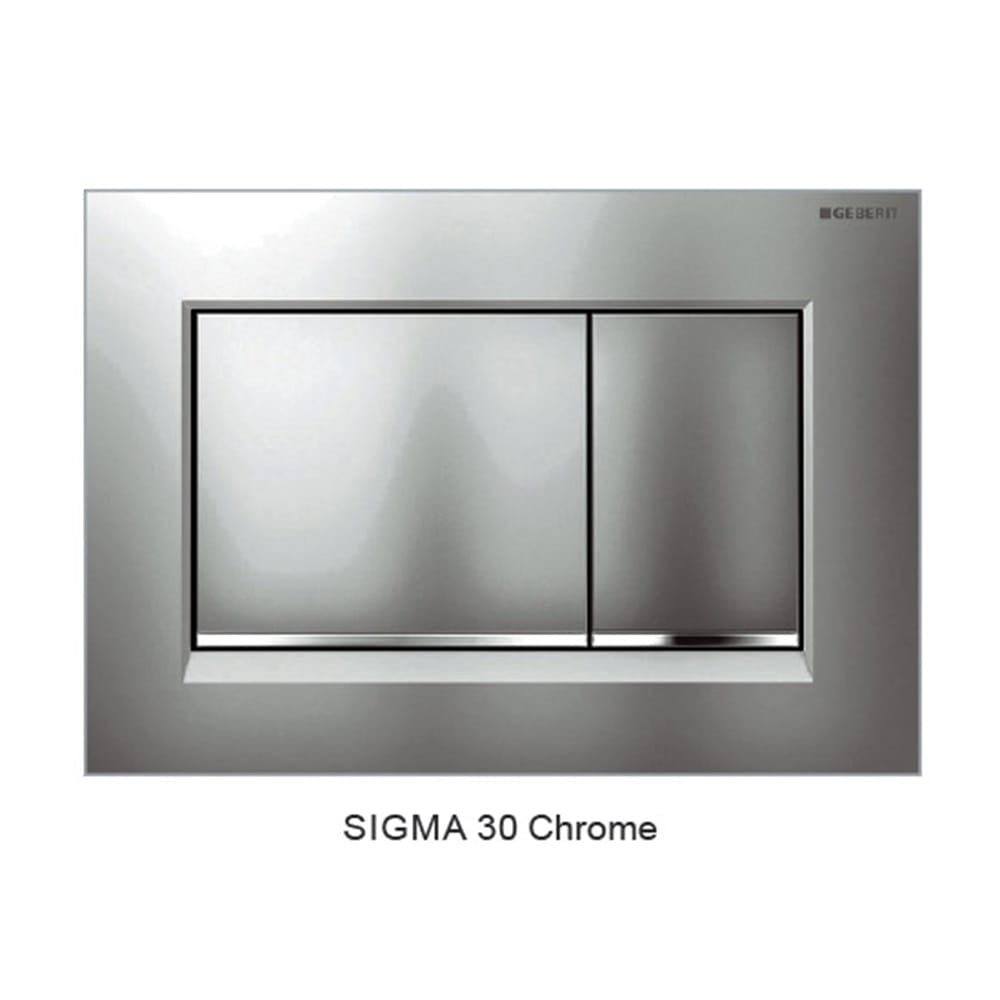 Best Bm Toilets Sigma 30 — Square Dual Flush Button - Chrome