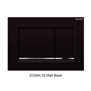 Best Bm Toilets Sigma 30 — Square Dual Flush Button - Matt Black