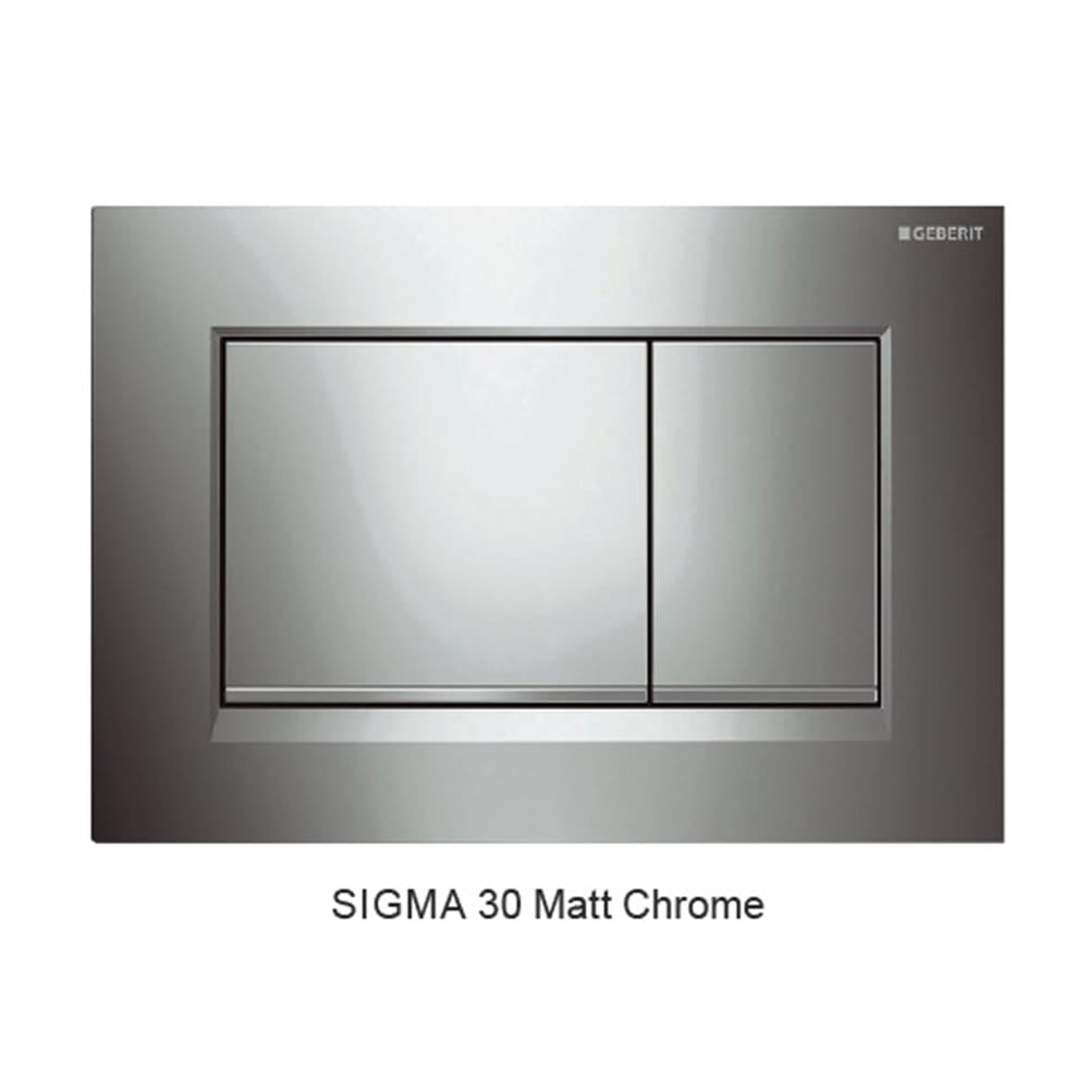 Best Bm Toilets Sigma 30 — Square Dual Flush Button - Matt Chrome