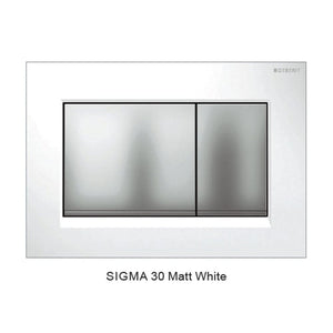 Best Bm Toilets Sigma 30 — Square Dual Flush Button - Matt White