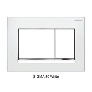 Best Bm Toilets Sigma 30 — Square Dual Flush Button - White