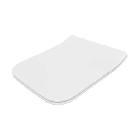 Best Bm Toilets SQL623 – Slim Square Toilet Seat Cover, White