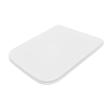 SQW215 – Flat Square Toilet Seat Cover, White