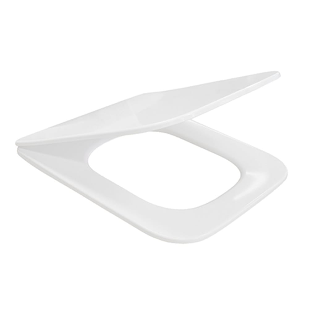 Best Bm Toilets SQW215 – Flat Square Toilet Seat Cover, White
