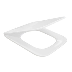 Best Bm Toilets SQW215 – Flat Square Toilet Seat Cover, White