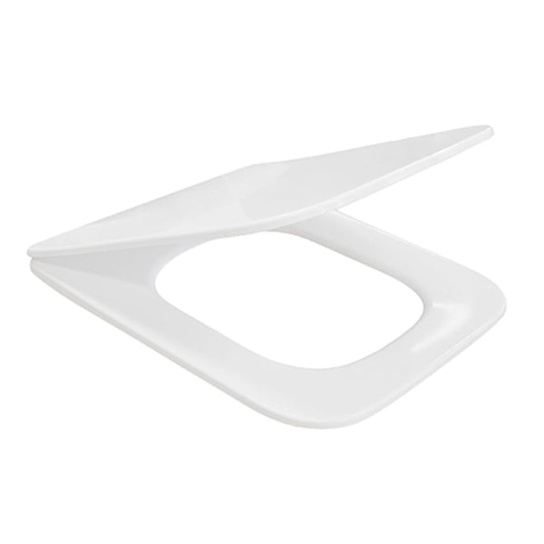 Best Bm Toilets SQW215 – Flat Square Toilet Seat Cover, White